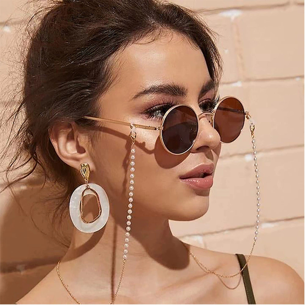 Sunglass Retainer Cord - Brillenketting Imitatieparel Kralen Trendy Vrouwen Buiten