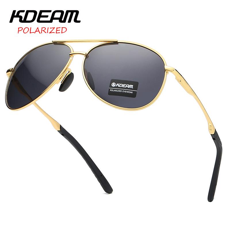 Sunglasses Aviator Polarized - Kdeam Merk Zwarte Pilot Zonnebril Metalen