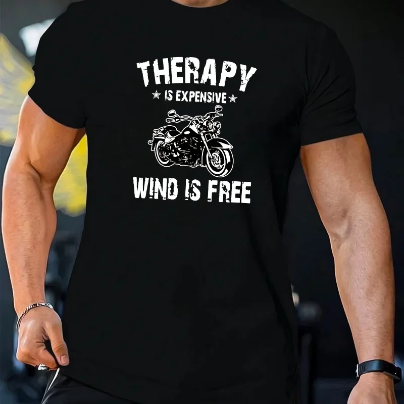 Tee Graphic Print - Motorfietsprint op een T-shirt voor heren,