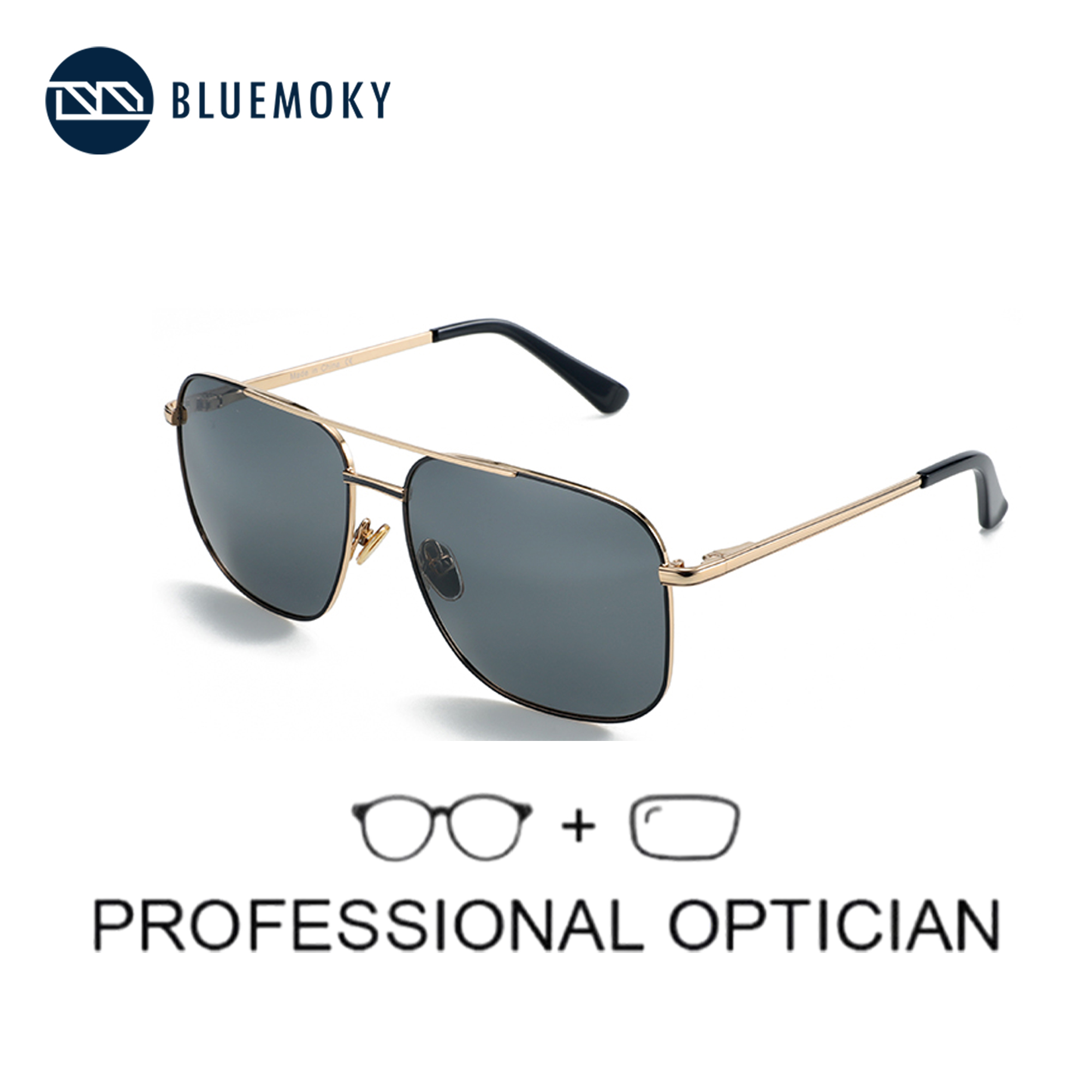 Sunglasses Aviator Polarized - BLUEMOKY Aviator gepolariseerde zonnebril op sterkte,