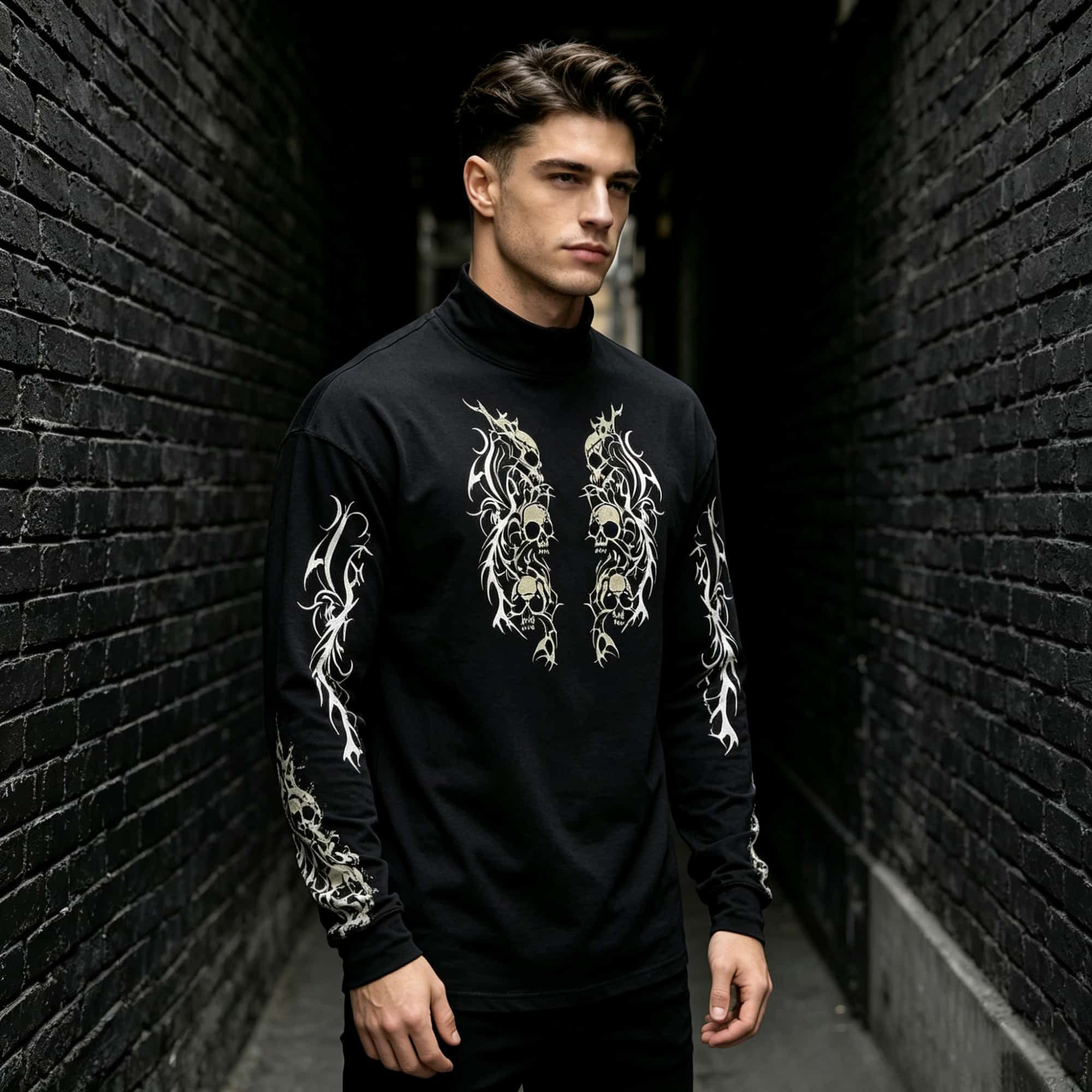 Donkere tattoo-grafische heren - Tee Graphic Print recensie en prijs