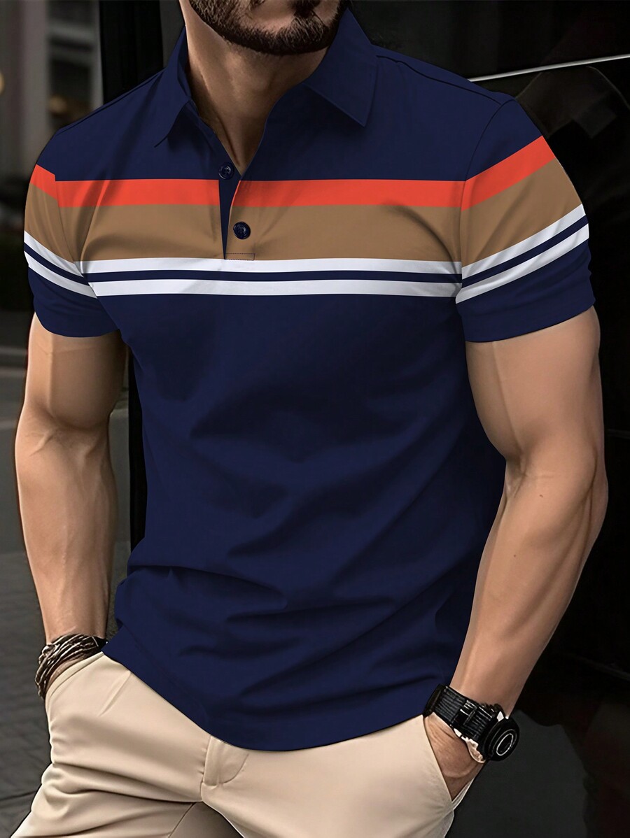 Calvornis Heren Color Block Ko - Polo Shirt Pique recensie en prijs